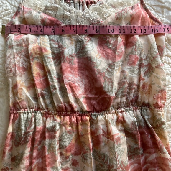 Phase II California. Maxi Halter Style Dress. No Size. Red Multicolor Floral - Picture 9 of 12